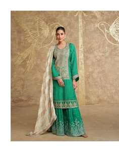 ชุดเล่นซาลวาร์ผ้าไหมชินรอนแท้แบบพรีเมี่ยมทันสมัยพร้อมงานปักที่น่าสนใจสินค้าส่งออกทั่วโลกสำหรับผู้ใหญ่ - Product Image 5