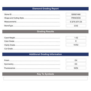เบาะเพชร1.52กะรัต E สี VVS2การดูแลที่ใช้ในห้องปฏิบัติการได้รับการรับรองการเจียระไนเพชรธรรมชาติแบบหลวม - Product Image 2