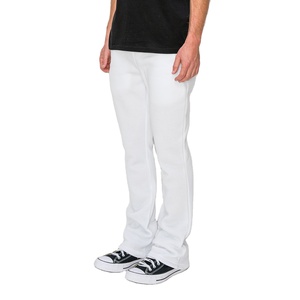 Comfort Fit Flare <b>Joggers</b> For Men Cotton <b>Polyester</b> Wide Leg Casual Gym Streetwear Pants Custom OEM Private Label Manufacturer - Product Image 2