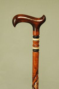 CAMPING WOODEN 15 YEARS TRADITION Factory Custom UNIQUE Design Popular 122cm Varnished Camping Wooden Hiking <b>Pole</b> Walking Stick - Product Image 3