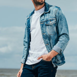 Ropa de Hombre de Alta Calidad al por Mayor, Chaqueta Vaquera Personalizada para Hombre, Chaquetas de Invierno, Chaqueta Vaquera Vintage Lavada para Hombre - Product Image 3