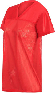 Camiseta personalizada de fábrica de alta calidad fabricante de camisetas de mujer de gran tamaño recortada boxy fútbol americano camiseta de malla de ojo de buey - Product Image 3