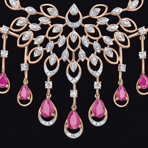 Conjunto de Collar y Aretes Astra con Diamantes Gloriosos en Oro de 18 Quilates, Diamantes Naturales Certificados por IGI, Oro Blanco, Amarillo y Rosa, Lujoso para Mujer - Product Image 2