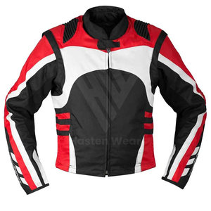 เสื้อแจ็กเก็ตมอเตอร์ไซค์หนังแท้สำหรับผู้ชายเสื้อแจ๊กเก็ตสำหรับนักขี่จักรยานพร้อมซิปและเสริมไหล่ - Product Image 2