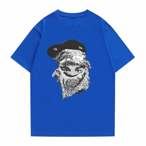 เสื้อยืดโอเวอร์ไซส์ผู้ชาย คอโอ ทรงฮิปฮอป ผ้าฝ้าย 100% พิมพ์ลายคุณภาพสูง ปักโลโก้ตามสั่ง ผลิตอย่างมืออาชีพ - Product Image 2