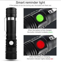Lampe torche LED super brillante en métal haute puissance, étanche, zoom, rechargeable, mini lampe torche tactique LED