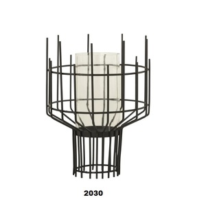 เชิงเทียนลวดกลมสีดำขนาดใหญ่ทำด้วยมือเป็นมิตรต่อสิ่งแวดล้อมสำหรับตกแต่งบ้านคริสต์มาส - Product Image 1