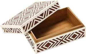 Boîte de rangement en bois avec incrustations d'os de designer antique, nouvelle sortie, boîtes de décoration intérieure pour bijoux, vente en gros en provenance d'Inde - Product Image 3