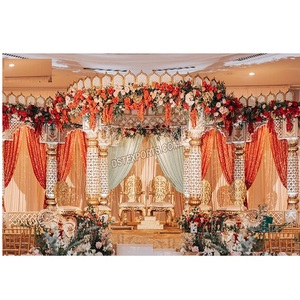 Decoración de Mandap para Bodas Tradicionales de la Región de Gujarat, Decoración de Mandap para Bodas con Temática India, Mandap para Bodas Grand Raj Mahal, Nueva York - Product Image 1