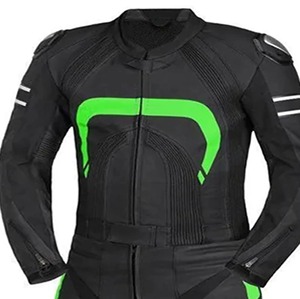 เสื้อแจ็กเก็ตแข่งรถมอเตอร์ไซด์ของผู้ชายหนังแท้ชุดป้องกันสำหรับทีมแข่งรถ - Product Image 2