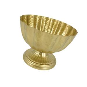 <b>Art</b> <b>Deco</b> Golden Iron Handmade High Quality Rust Resistant Eco-Friendly Large Tabletop Flowerpot Bowl Luxury Hotel Homestay <b>Vase</b> - Product Image 4