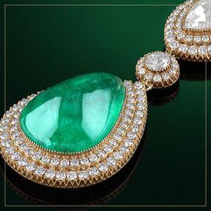 ชุดสร้อยคอเพทายและเพทายสุดคลาสสิกหรูหรา24กะรัตทำด้วยมือ-มีเสน่ห์สำหรับงานหมั้นงานแต่งงานและงานปาร์ตี้ - Product Image 3