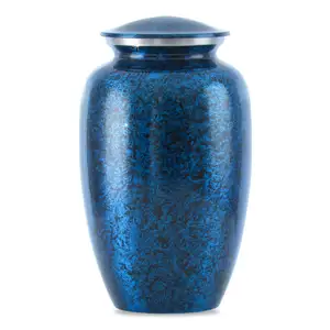 Best Verkopende Mooie Cerulean Marmer Blauw Afwerking Urn Grote Kwaliteit Handwerk Op Beste Groothandel Prijs Voor Begrafenis Crematie As
