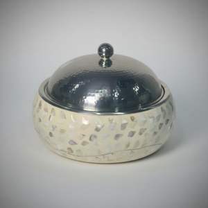 Tazón Decorativo de Nácar para Ramadán y Eid, Soporte para Pastel de Chocolate y Repostería, Soporte para Pastel con Incrustaciones de Concha Marina Decorativa de la India - Product Image 5