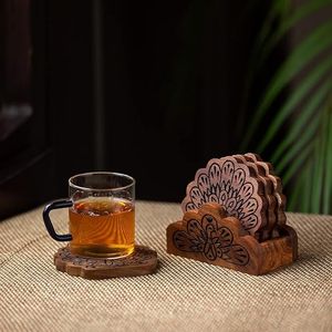 Posavasos de madera hechos a mano personalizados de alta demanda, alta calidad de exportación, precio razonable, fabricante de posavasos promocionales de India - Product Image 3