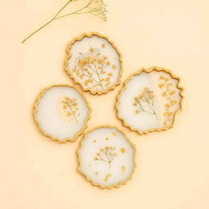 Checkered Design Resin Inlay Durable UV Printed Custom Logo Table Mat <b>Coasters</b> Set 4 Stylish Handmade <b>Drink</b> <b>Coasters</b> Wedding - Product Image 1