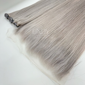 Extensions de cheveux Remy vierges de haute qualité 100% couleur grise droite prix de gros - Product Image 1