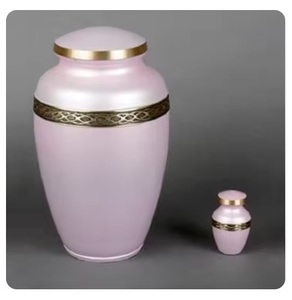 Urnes de crémation en métal de qualité supérieure sécurisées, mémoriaux élégants pour les cendres humaines tenant l'arrivée chaude finie polie - Product Image 4