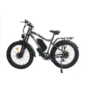 Bicicleta eléctrica urbana de 26 pulgadas con llantas gruesas, batería de litio de 52V 25AH, motor dual, suspensión dual y cuerpo de aleación de aluminio. - Product Image 6