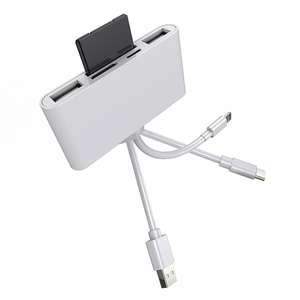 Lecteur de Cartes Mémoire 4-en-1 USB Type-C Double Connecteur 8 Broches SD TF PD OTG – Vente en Gros à Prix Abordable - Product Image 3