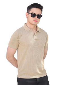 Men Solid Knitted Short Sleeve for Shirt Casual Summer Wear Lightweight Breathable Eco-Friendly High Quality Cotton Blend - Product Image 4