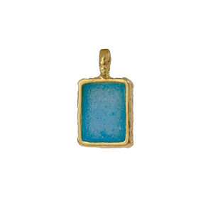 จี้ดรูซี่ทรงสี่เหลี่ยมผืนผ้าสีน้ำเงินพร้อมฝาสีทองประดับอัญมณีธรรมชาติสำหรับทำเครื่องประดับ - Product Image 5