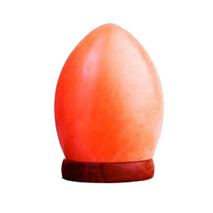 Lampe de sel rose en cristal de l'Himalaya Lampe décorative en forme de goutte de pluie avec gradateur et base en bois - Product Image 3
