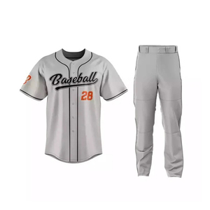 Último proveedor de fábrica personalizado nombre del equipo conjunto de béisbol ropa deportiva precio al por mayor uniforme de longitud regular con la sublimación impresa - Product Image 5