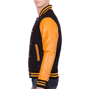 Veste universitaire Letterman de baseball à logo personnalisé à bas prix Veste universitaire brodée respirante de haute qualité pour hommes - Product Image 3