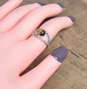 Handmade Ring Simple <b>Tiger</b> <b>Eye</b> Gemstone Solid 925 Sterling Silver Natural Gemstone <b>Jewelry</b> 925 Stamped Sterling Silver Ring - Product Image 2