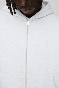 Top vente coton personnalisé décontracté couleur unie à manches longues à capuche hiver chaud fermeture éclair pull à capuche hommes à capuche - Product Image 6