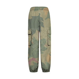 Pantalon cargo OEM 100% coton pour hommes, léger, taille haute, décontracté, avec coupe ample, multi-poches, lavage léger à l'avant. - Product Image 2