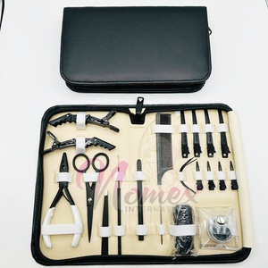 Nomex ชุดเครื่องมือต่อผมระหว่างประเทศเคสหรูหราสีดำด้านเกรดการผ่าตัดสแตนเลสสีดำนู้ดชุด All-in-One - Product Image 2