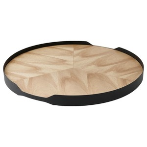 Gran bandeja de servicio de madera reciclada estilo granja con asas perfecta para el desayuno, el almuerzo, la cena, bebidas de café, aperitivos - Product Image 4