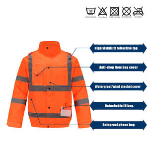 Chaquetas de seguridad de alta visibilidad con tiras reflectantes para ropa de trabajo industrial Chaquetas DE SEGURIDAD reflectantes impermeables - Product Image 3