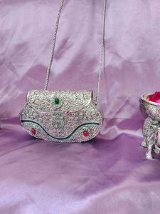 Designer Brass Box Clutch for <b>Evening</b> Look Premium Brass Clutch <b>Bag</b> for Wedding Gifting Brass Clutch for Elegant Occasions - Product Image 2