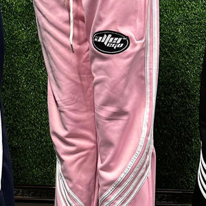 OEM Custom High Quality Lightweight 100% Polyester Fleece Straight Mid Waist Casual Sports Sweatpants with Custom Printing - Product Image 3