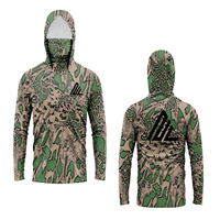 Camisa de Pesca con Capucha Camo, Manga Larga, Protección UPF 50, Ligera, Secado Rápido, Transpirable, para Pesca, Caza y Senderismo al Aire Libre