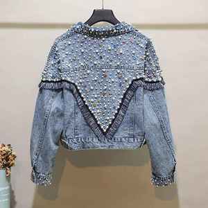 Vestes en jean personnalisées avec logo pour la vente en gros en Europe et en Amérique, vestes en jean unies, délavées à l'acide, pour femmes, vente chaude 2024 - Product Image 3