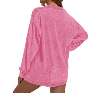 Ropa de calle informal de calidad Premium, figuras de hombro caído, sudaderas con capucha ecológicas transpirables, Sudadera de punto para mujer - Product Image 3