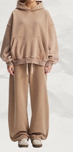 Sudadera con Capucha Extra Grande de Estilo Vintage Lavada al Ácido, Sudadera de Algodón - Product Image 4