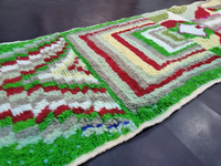 Tapis de couloir en laine noué à la main authentique Tapis de bohème multicolore pour la décoration de la maison et du bureau