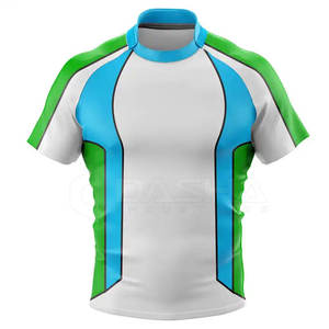 Ensembles de maillots de rugby à séchage rapide personnalisés en polyester 100% respirants et à séchage rapide pour les uniformes de rugby à l'école et au club - Product Image 1