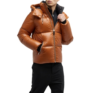 Doudoune en duvet épais personnalisée Manteau à bulles Vêtements d'extérieur d'hiver en coton rembourré Veste coupe-vent pour hommes Mode douce et chaude - Product Image 4