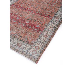 Vintage Large Area Pae-2429 Hand Knotted <b>Wool</b> Rug <b>Red</b> & Orange Floral Pattern for Home Living Room Hallway Rectangle for Teens - Product Image 2