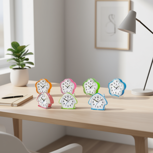 JUSTAMINUTE JA7049 Assorted Alarm <b>Clock</b> Stylish Desk & <b>Table</b> <b>Clocks</b> for Lowell Home Office Use - Product Image 3