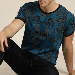 Camiseta de sublimación personalizada para hombre, espacios en blanco, MOQ bajo, punto de algodón/fibra de bambú, venta en línea - Product Image 5