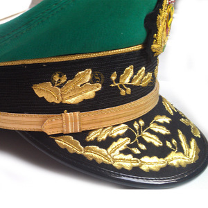 Bonne qualité fait à la main conception personnalisée meilleur fournisseur double couche casquette visière de cérémonie casquettes brodées - Product Image 6