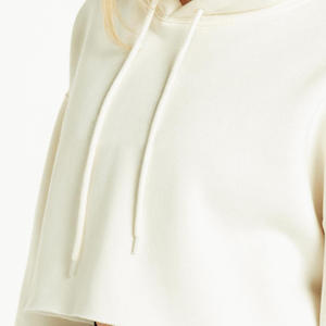 Top corto de algodón con estampado de gimnasio personalizado OEM en blanco para mujer - Product Image 3