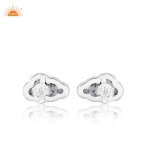 Elegante estilo nube dendrita piedra preciosa hermosa cada ocasión pendientes de tuerca fabricante de joyería personalizada - Product Image 4